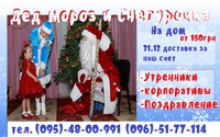 Дед Мороз и Снегурочка Полтава,  на дом 