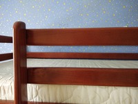 Продам двоярусне ліжко у відмінному стані(з матрацами), дерево бук, ціна за домовленістю.