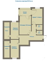 Продаж 3 кімнатної квартири у новобудові