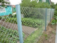 Забор из сетки рабицы с установкой под ключ в Запорожье