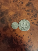 2 монети 10 злотих 1933 річ посполита а також, 1 левь 1925